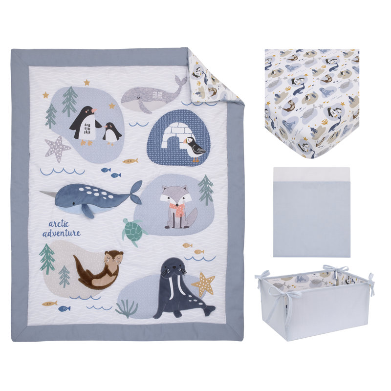 Ensemble de literie pour lit de bébé 4 pièces Nojo Miramar