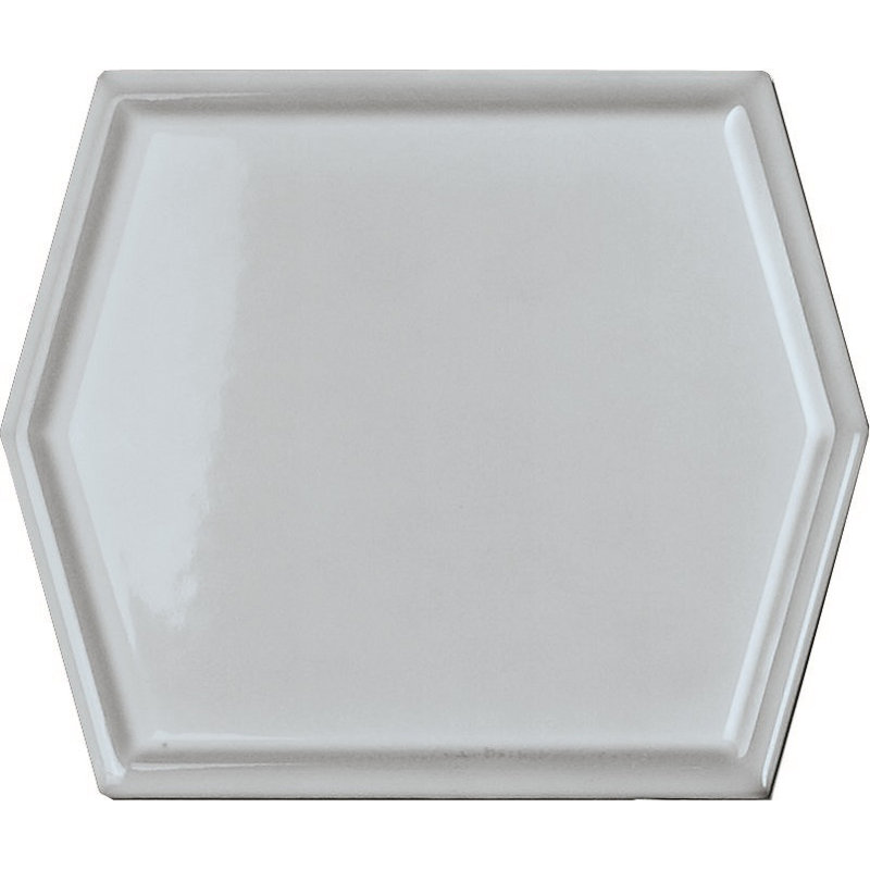 Chantelle 5-in. x 6-in. Hexagon Beveled Glossy Ceramic Wall Tile, Rhotek
