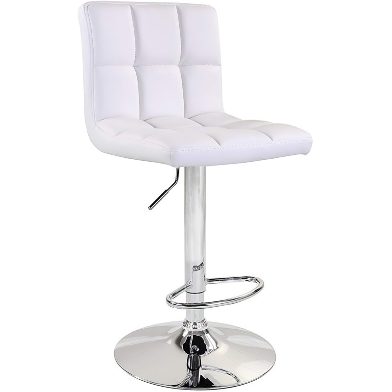 Tabouret pivotant à hauteur réglable, Blanc