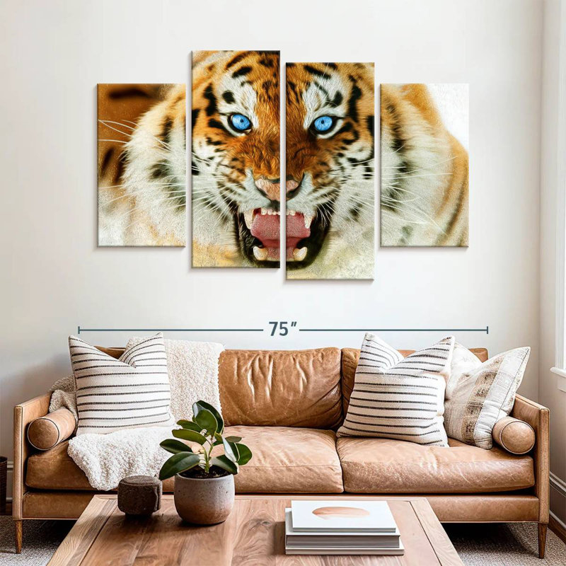 Brampt Furious Tiger, 42'' H x 68'' W