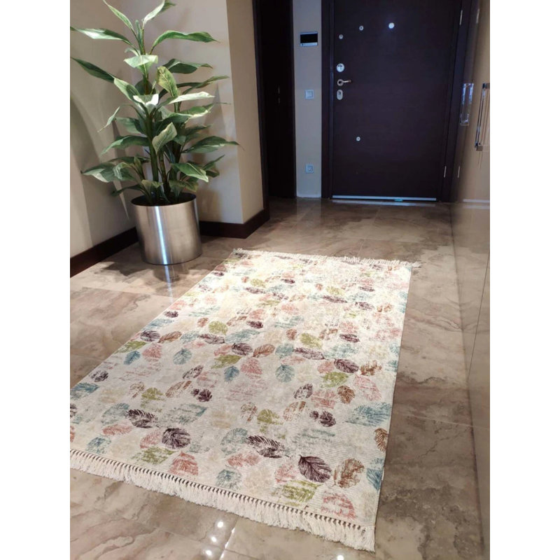 Masanao Performance Washable Floral Indoor / Outdoor Rug, Runner 3'3" x 8'2"