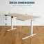 Bureau d'ordinateur ergonomique à hauteur réglable électrique pour bureau à domicile grand 59 x 35 59 pouces