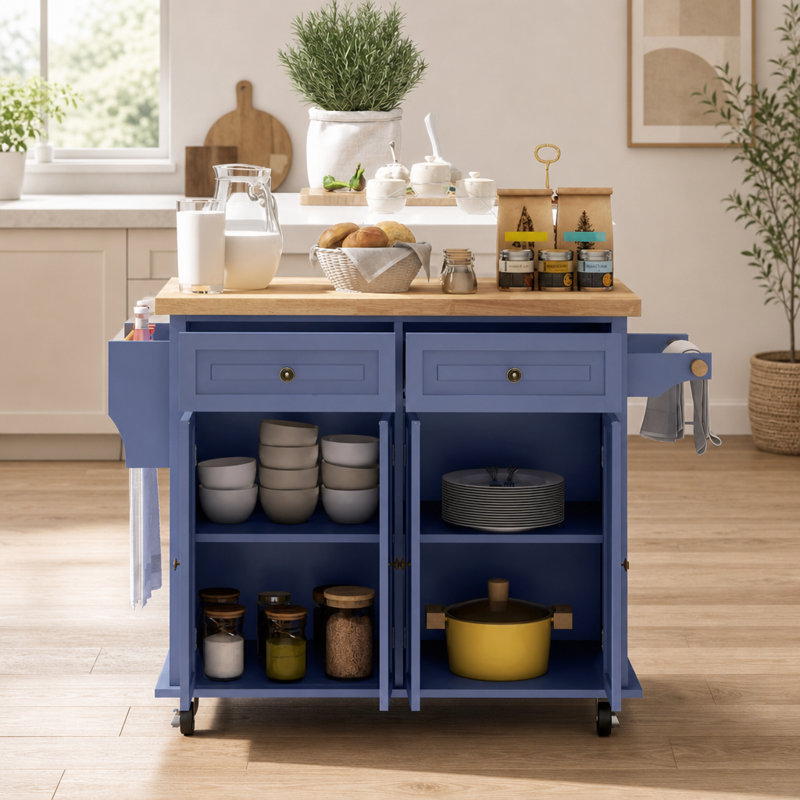 43.8 " W Kitchen Cart