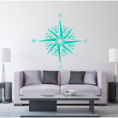 Décalcomanie murale autocollante compass