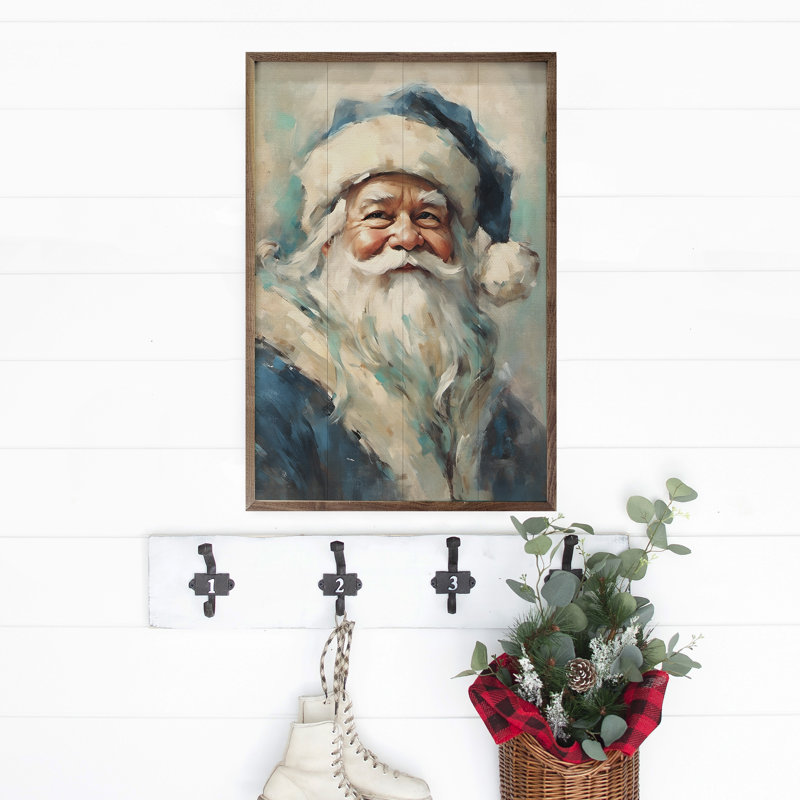 «Blue Santa Portrait», H 8 po x l 5 po