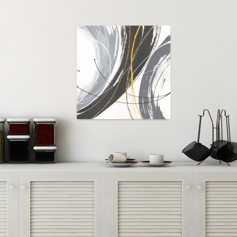 Art contemporain abstrait, H 18 po x l 18 po