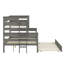Lit superposé simple au-dessus d'un lit double en bois avec lit gigogne-1804011184