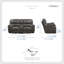 Causeuse inclinable double en microfibre polie avec console centrale de 79,5 po Delwayne-267682890-267682889