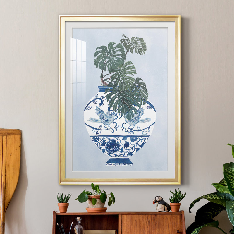 Moonlight Vase II - reproduction de cadre photo, Or, H 30,5 po x l 22,5 po x P 1 po