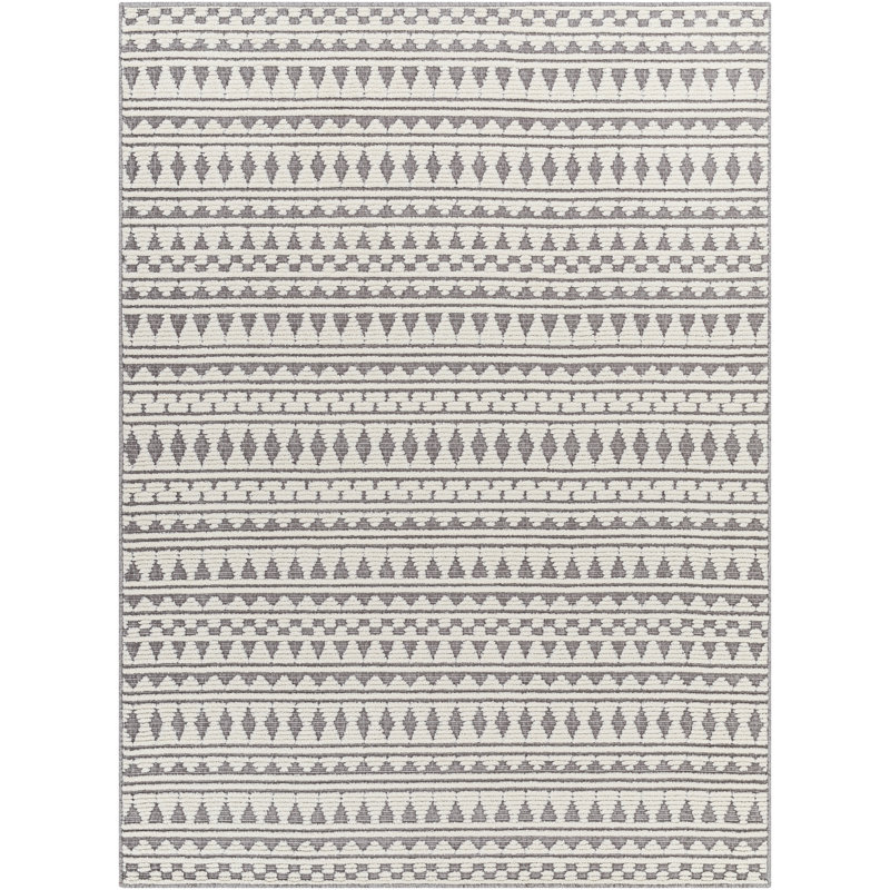 Tapis géométrique tissé à la machine Anest, Tapis de couloir 2 pi 7 po x 7 pi 2 po