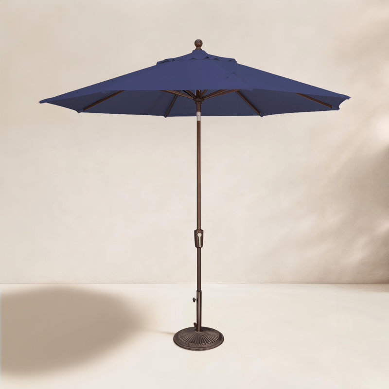 Canela 108'' Market Olefin Umbrella, Bronze, Blue Sky