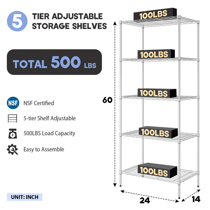 Étagère de rangement en métal Additri de 30 po de largeur avec roulettes, Chrome