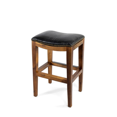 Tabouret de bar Saddle - crocodile noir
