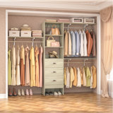 Faige 20.2'' - 96'' W Closet System with Drawers