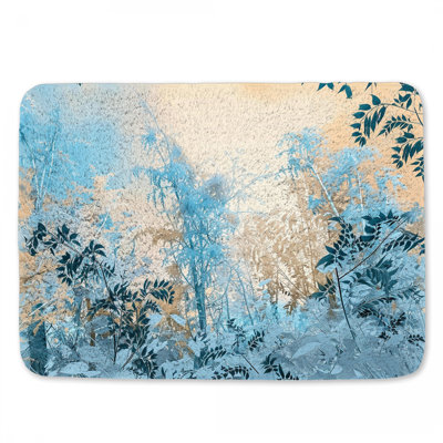 Hiver paysage tapis de bain nature scandinave