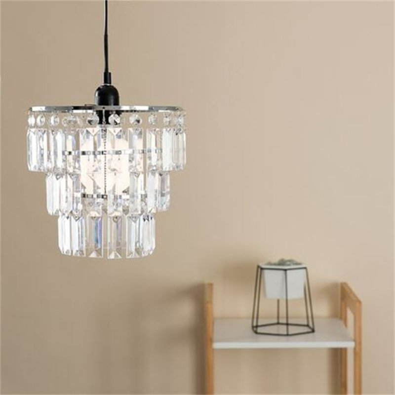 24.5cm H Drum Lamp Shade in Clear