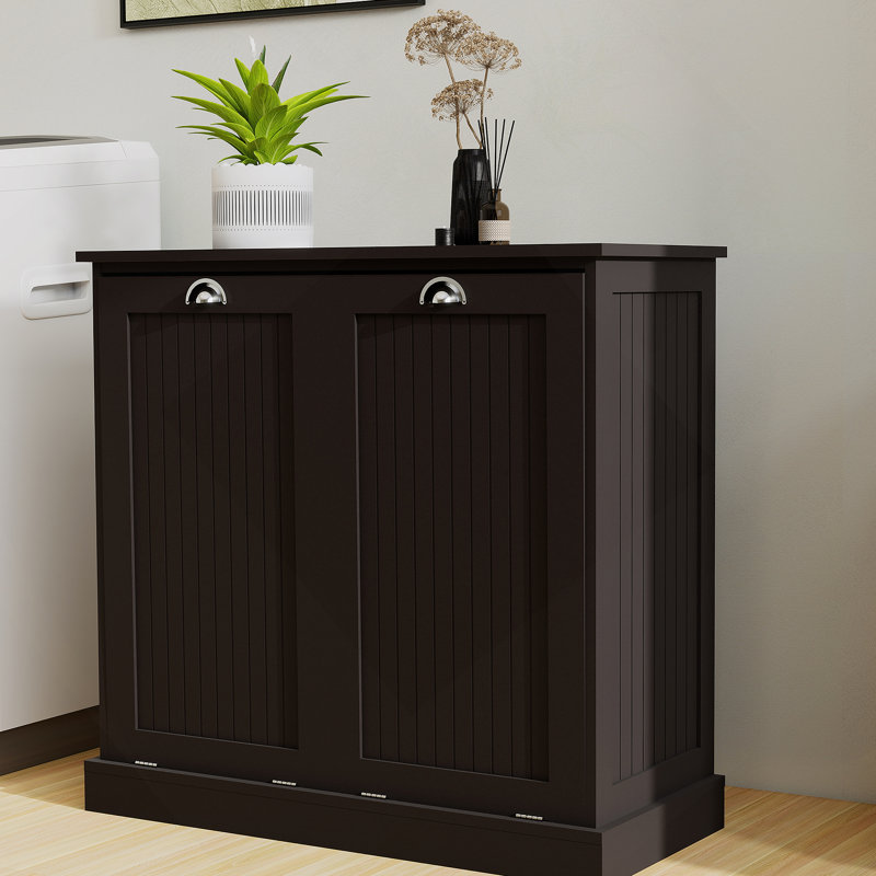 Armoire de trieur de linge durable et élégante avec deux compartiments pour une organisation efficace et un design moderne