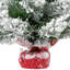 Mini arbre de Noël artificiel en forme de pin ange floqué - 19 po - non éclairé