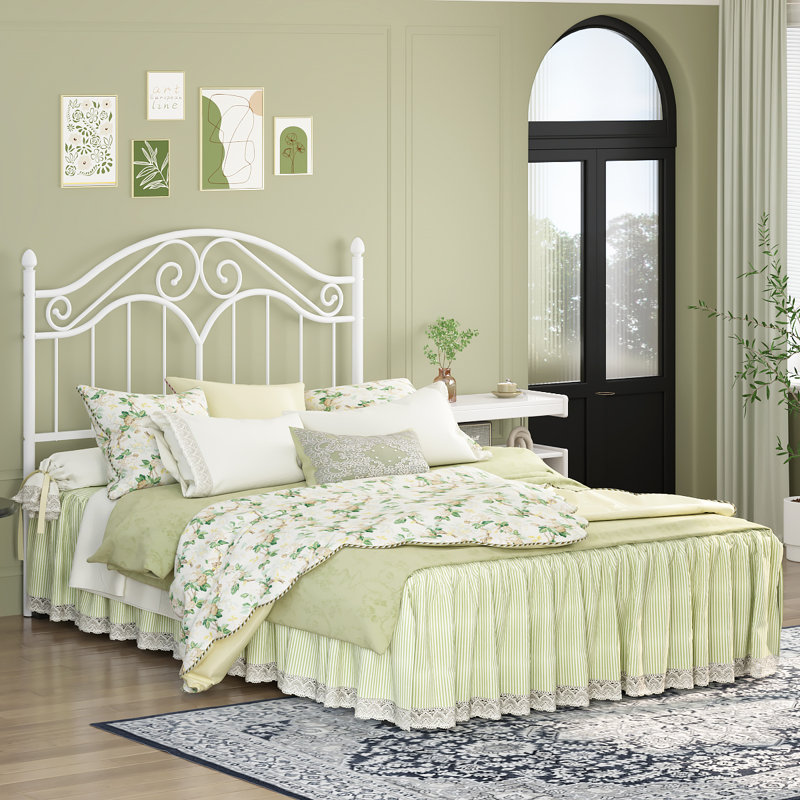 Lit plateforme Cerena, Double, Blanc
