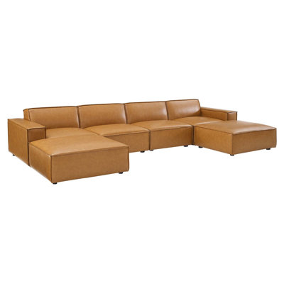 Modway Restore 6-pc. Vegan Leather Sectional Sofa by Modway