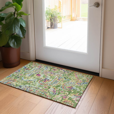 Malcom Washable Paisley Non-Slip Area Rug 