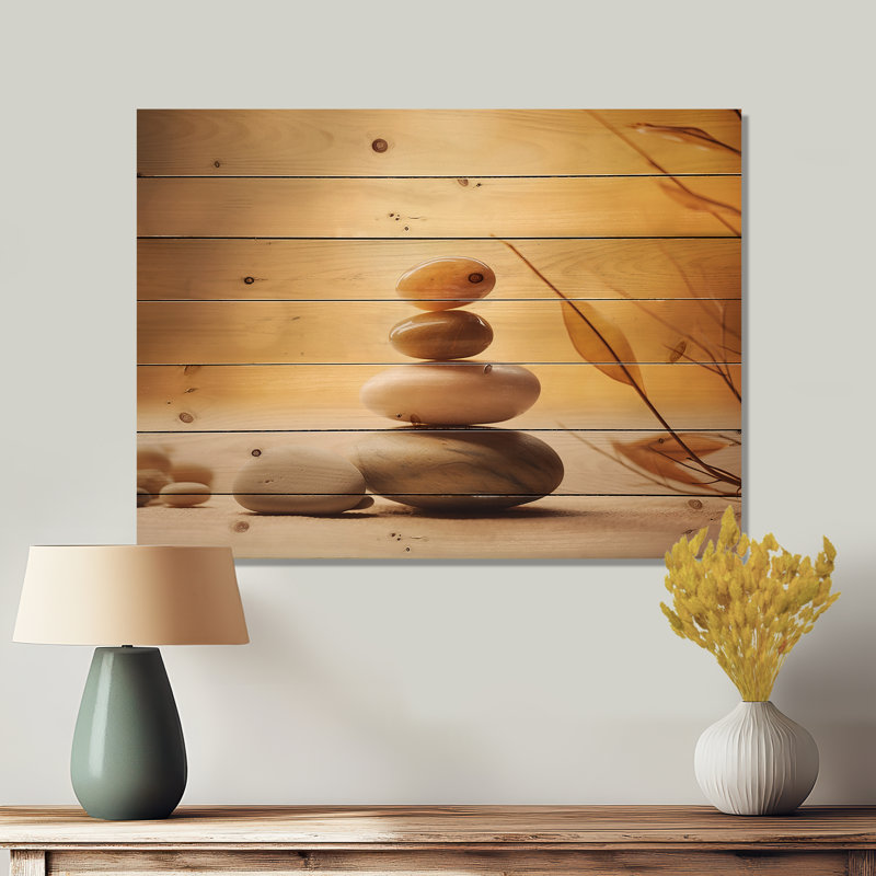 Carrera - impression spirituelle sur bois de pin naturel, H 30 po x l 40 po