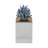 Glam Crystal Cluster Sculpture Decorative Object for Home Decor - Modern Marble Accent for Office or Living Room Shelf Decoration - 6", Blue  White-489595536-489595543