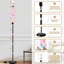 Grande lampe moderne sur pied avec télécommande à DEL à intensité variable, abat-jour réglable rose pastel coloré pour le bureau de la chambre à coucher