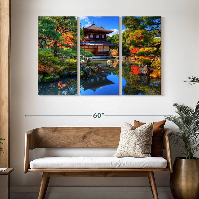 Temple Adella Ginkakuji, H 32 po x l 50 po