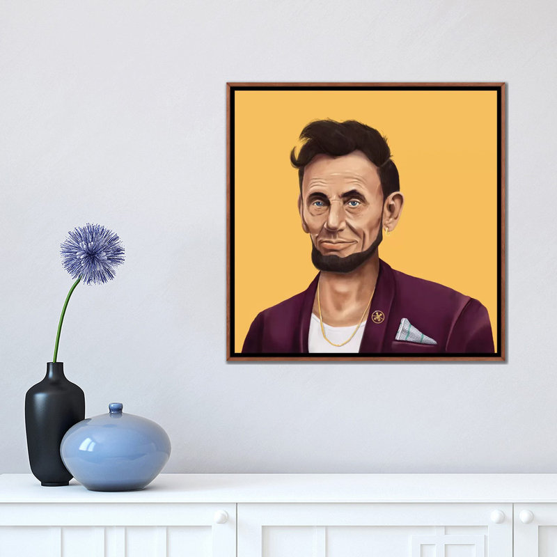 « abraham lincoln » par amit shimoni-impression, H 18 po x l 18 po x P 1,5 po, Toile tendue