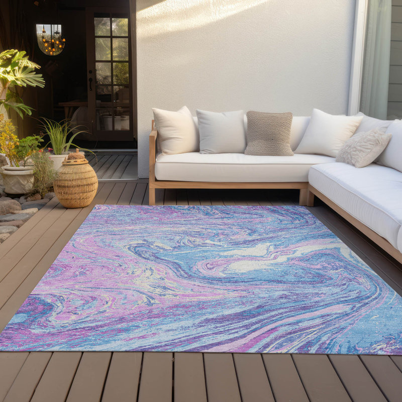  Tapis intérieur / extérieur lavable à la machine Chayden ACN1061, Rectangle 5 pi x 7 pi 6 po