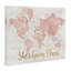 «She's Going Places Quote Pink Watercolor World Map» par Sue Schlabach - impression sur bois-107803268-107803270