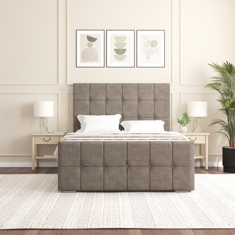 Oakpark Upholstered Bed Frame, Super King (6'), Mole