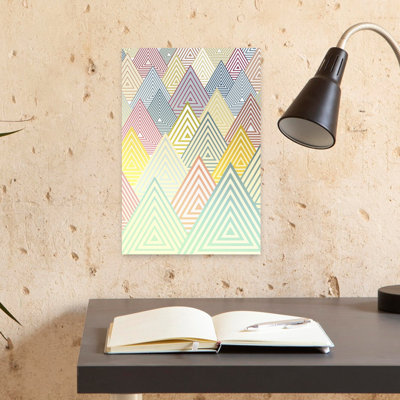 Contemporary Art Elegant Geometric Modern Landscape Nature Wall Art by Angelo Cerantola - Wrapped Canvas Print