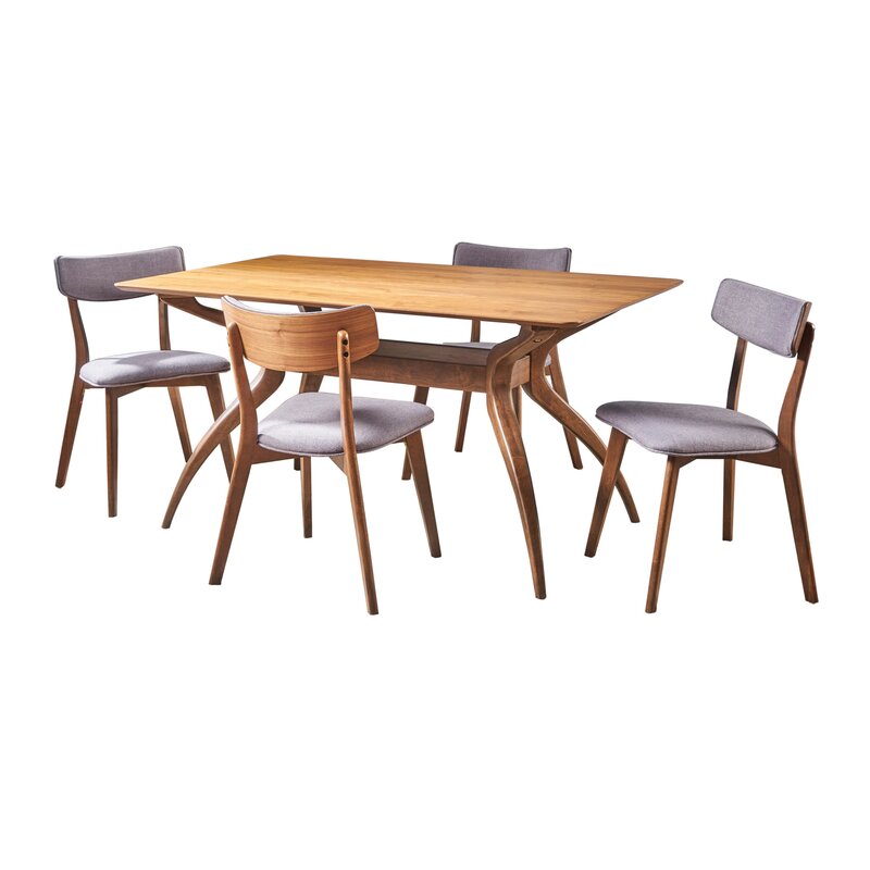 George Oliver Bryona 5 - Piece Trestle Dining Set & Reviews | Wayfair