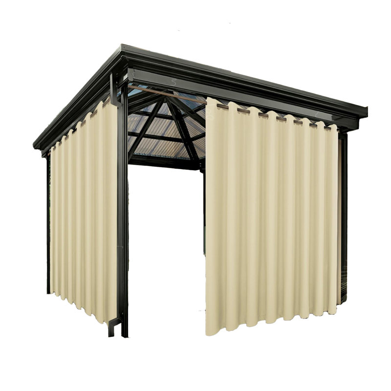 DIDADI Rideaux imperméables intérieurs / extérieurs crème pour l'intimité du patio Épais rideaux à œillets très larges pour chambre à coucher, salon, porche, pergola, cabanon, 1 panneau, l 150 po x L 108 po