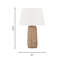 Lampe de salon pour bureau à domicile 1 lumière Thom Filicia Delanna en rotin blond avec abat-jour en lin blanc