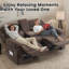 Causeuse inclinable avec massage et chauffage - Causeuse inclinable manuelle avec console pour salon, bureau, cinéma maison-1364279478