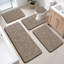 Ensemble de tapis de bain en microfibre 5 pièces avec envers antidérapant-129766963