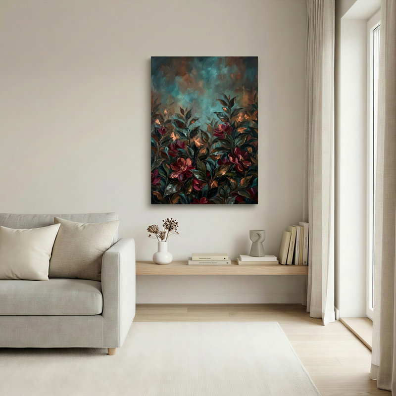 Ensemble de 1 tableau sur toile représentant un jardin floral, 24"H x 16"W, Wrapped Canvas