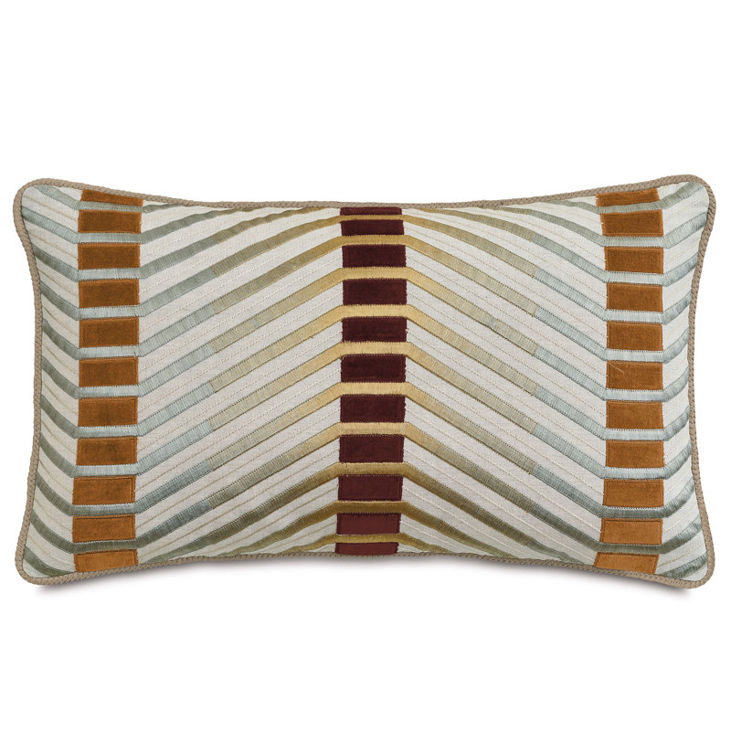 Housse et insert d'oreiller en mélange de coton Rufus, Rectangle H 13 po x l 22 po