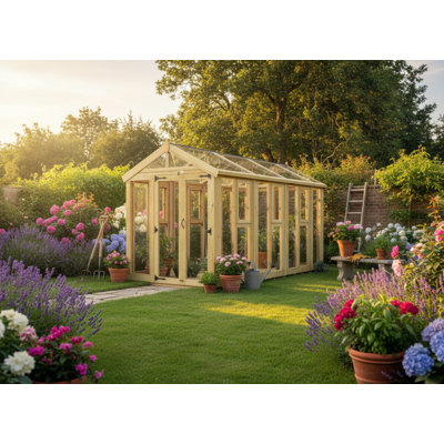 6x14 Glass Green House