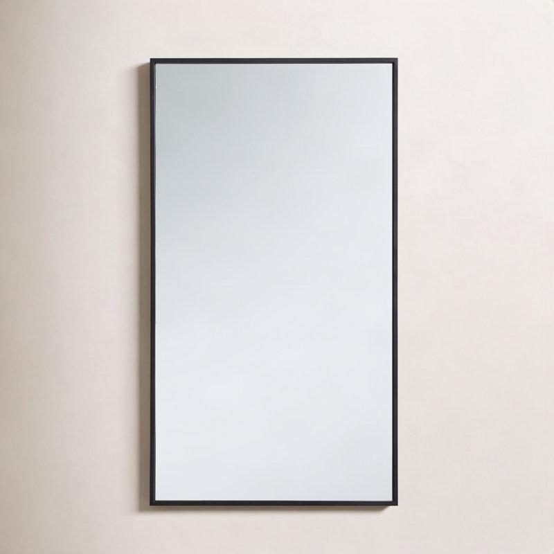 Miroir mural Sabine, 36 po x 20 po, Noir