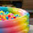 Intex 58449EP Rainbow Ombre 3 Ring Round Inflatable Kids Outdoor Swimming Pool