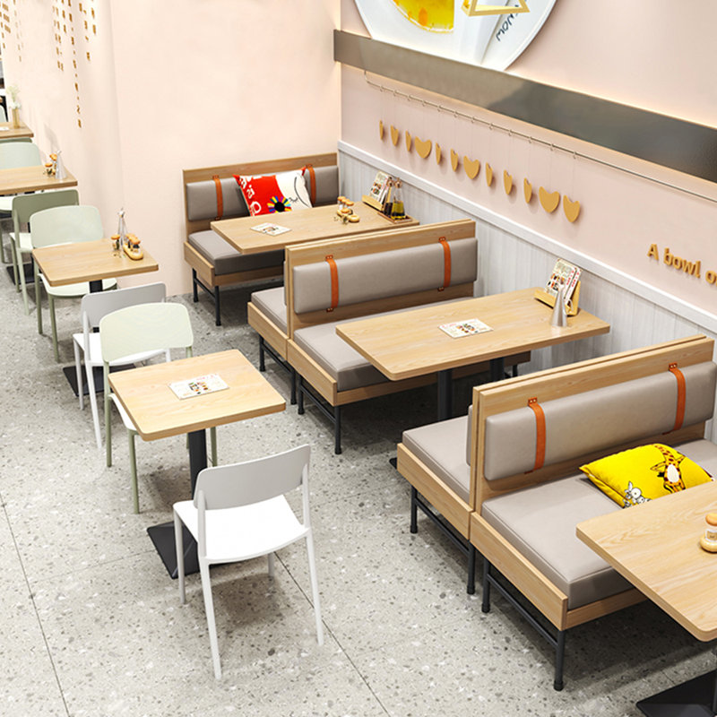 Banc rembourré en similicuir Noodle Shop Cafe Burger Shop