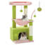Tour pour chat 4-en-1 à plusieurs niveaux, arbre à chat rose 33 po pour les grands chats, poteau à griffer pour chat avec hamac profond et perchoir supérieur confortable