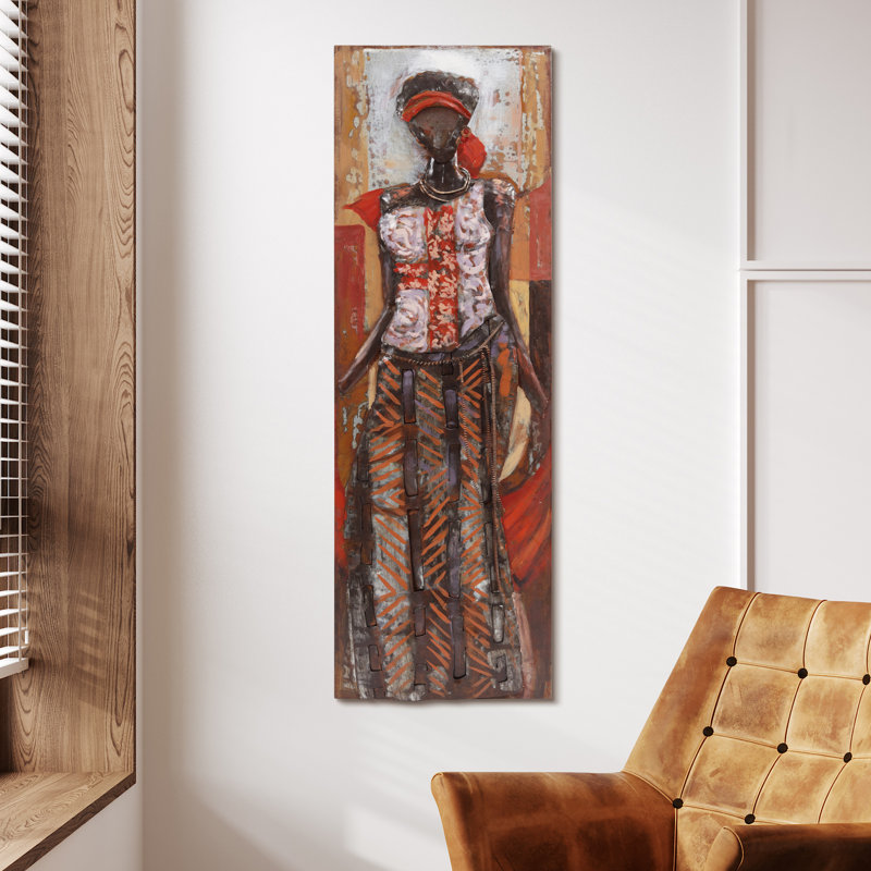 Décoration murale en fer belle femme