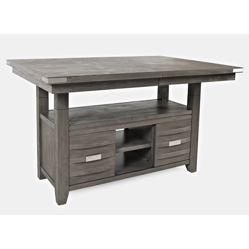 Cathye Acacia Dining Table, Brushed Grey
