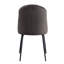 Ensemble de 2 chaises d'appoint Abraham en tissu gris foncé et finition noire