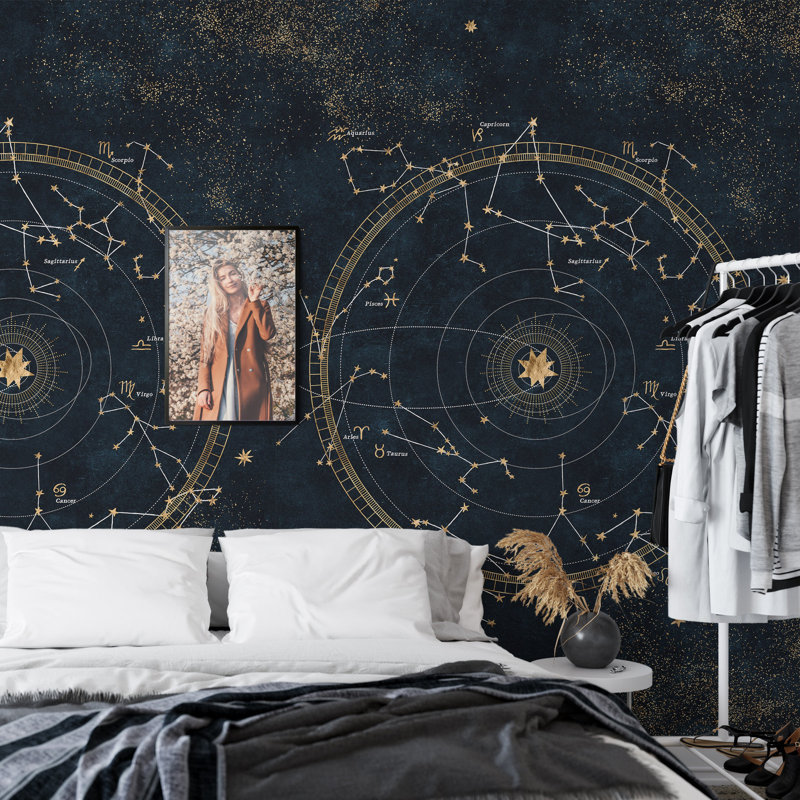 Extra Large Space Constellations with Stars Wallpaper
